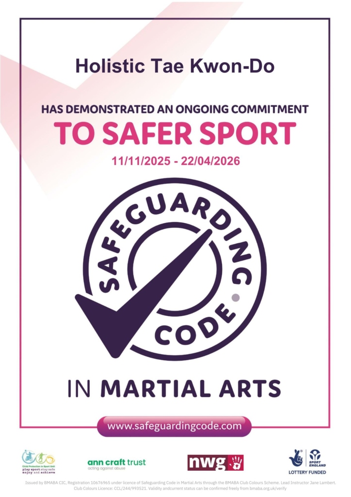 safeguarding code in martial arts certificate